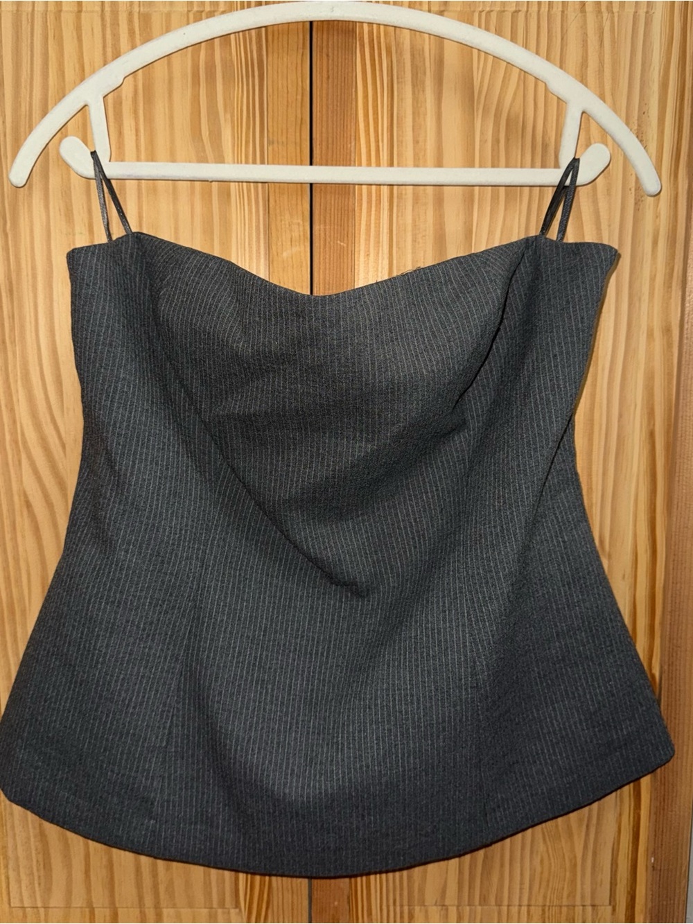 Zara Women’s Charcoal Pinstripe Bandeau